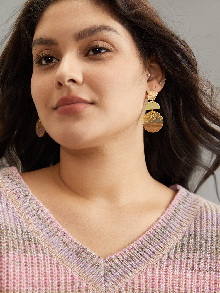 Geometric Irregular Drape Elegance Earrings