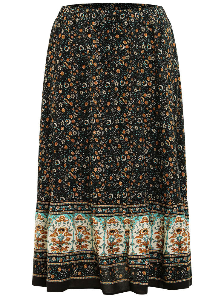 Boho Print Woven Skirt