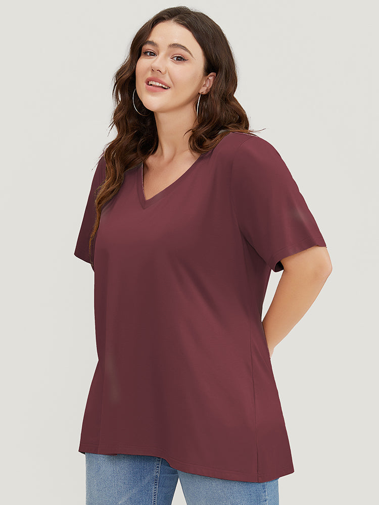 UltraCool Short Sleeve Drop Shoulder V Neck T-shirt