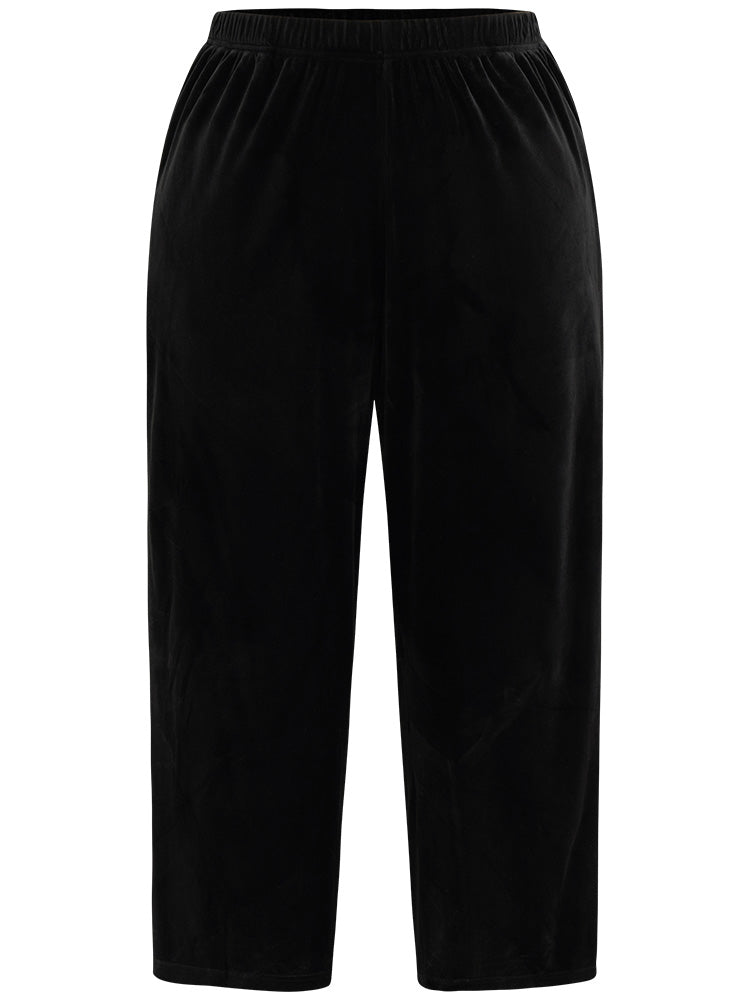 Halloween Plain Tail Elastic Waist Sleep Pants