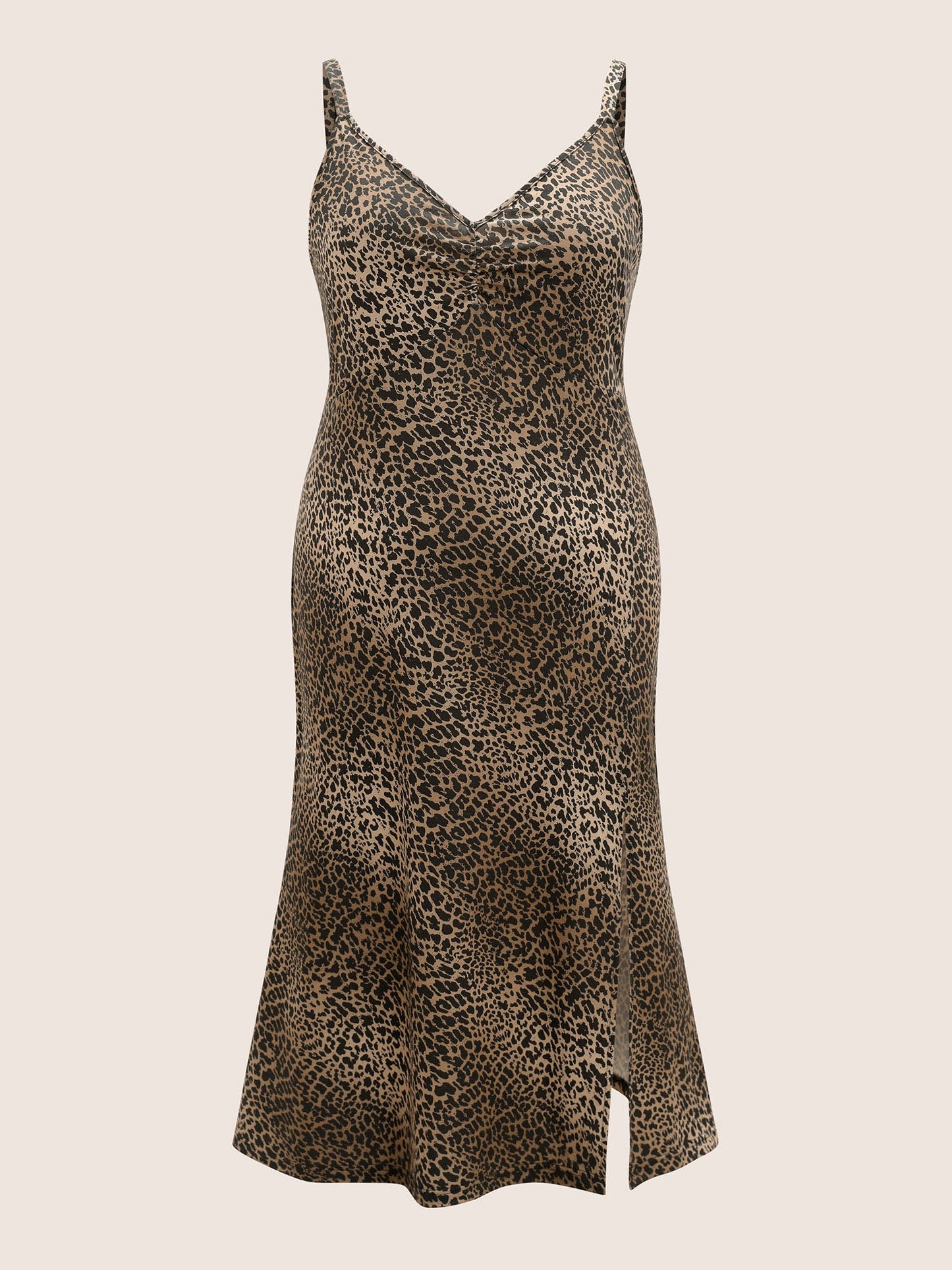 Leopard Print Split Hem Cami Sleep Dress