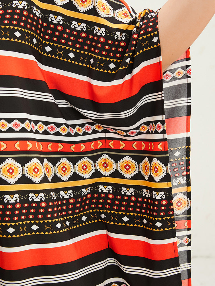 Bandana Dolman Sleeve Open Front Cover Up