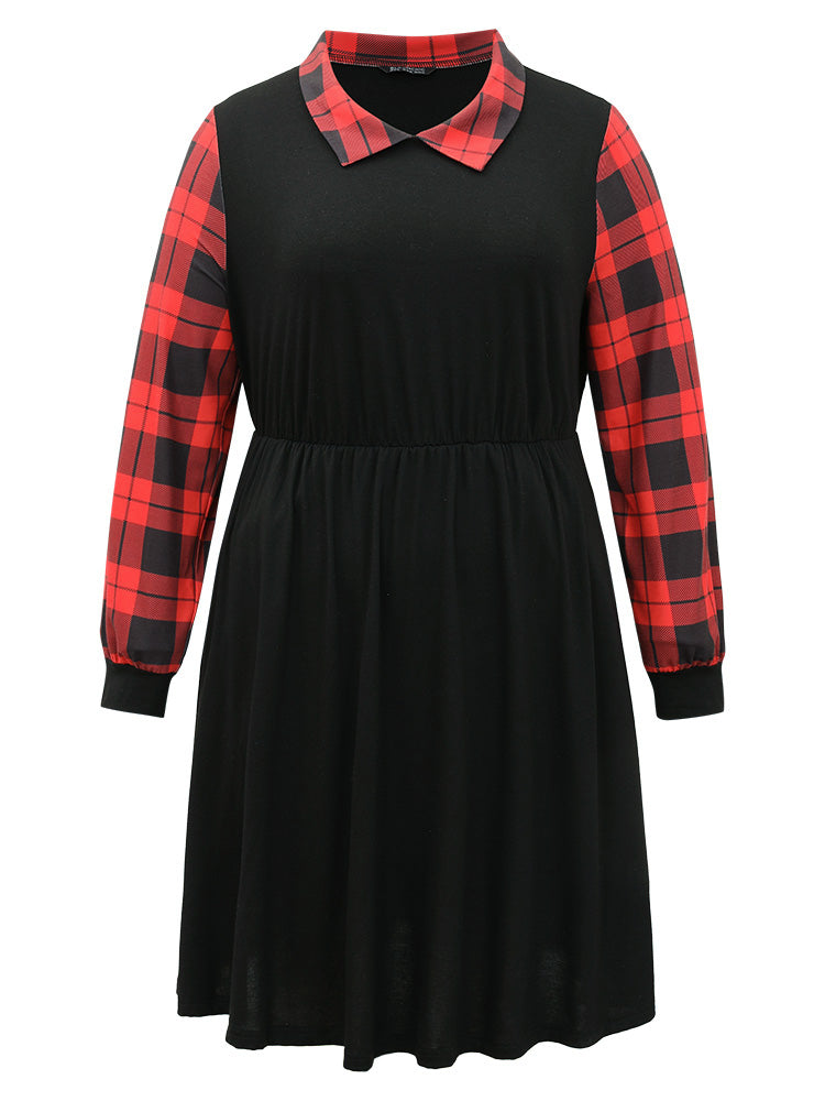 Supersoft Essentials Plaid Patchwork Gathered Dress