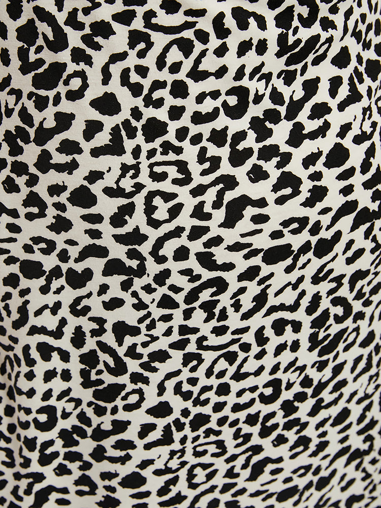 Leopard Lace Patchwork Sleep Dress