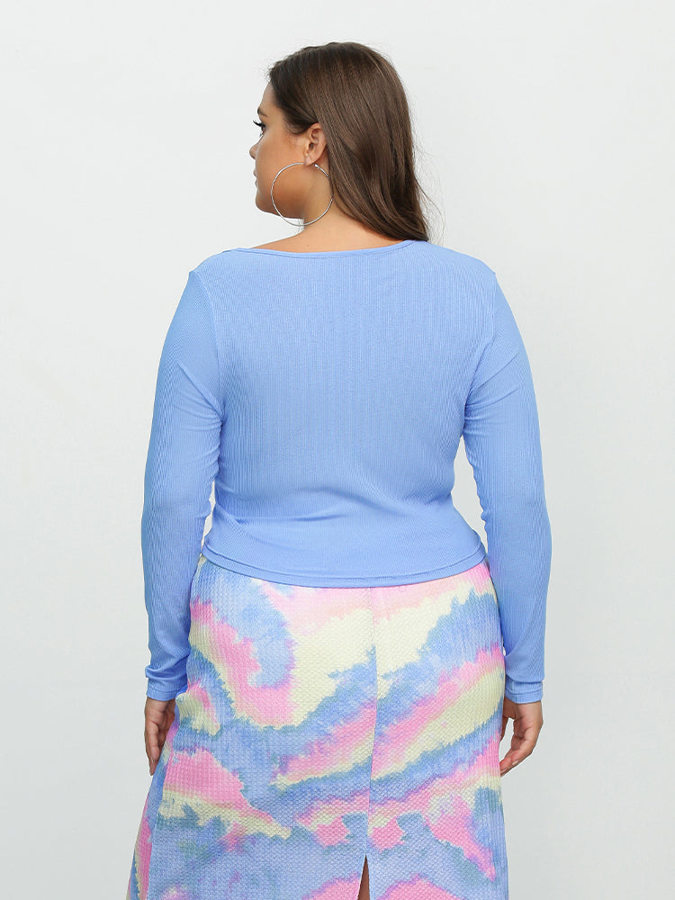 Cut Out Long Sleeve Top