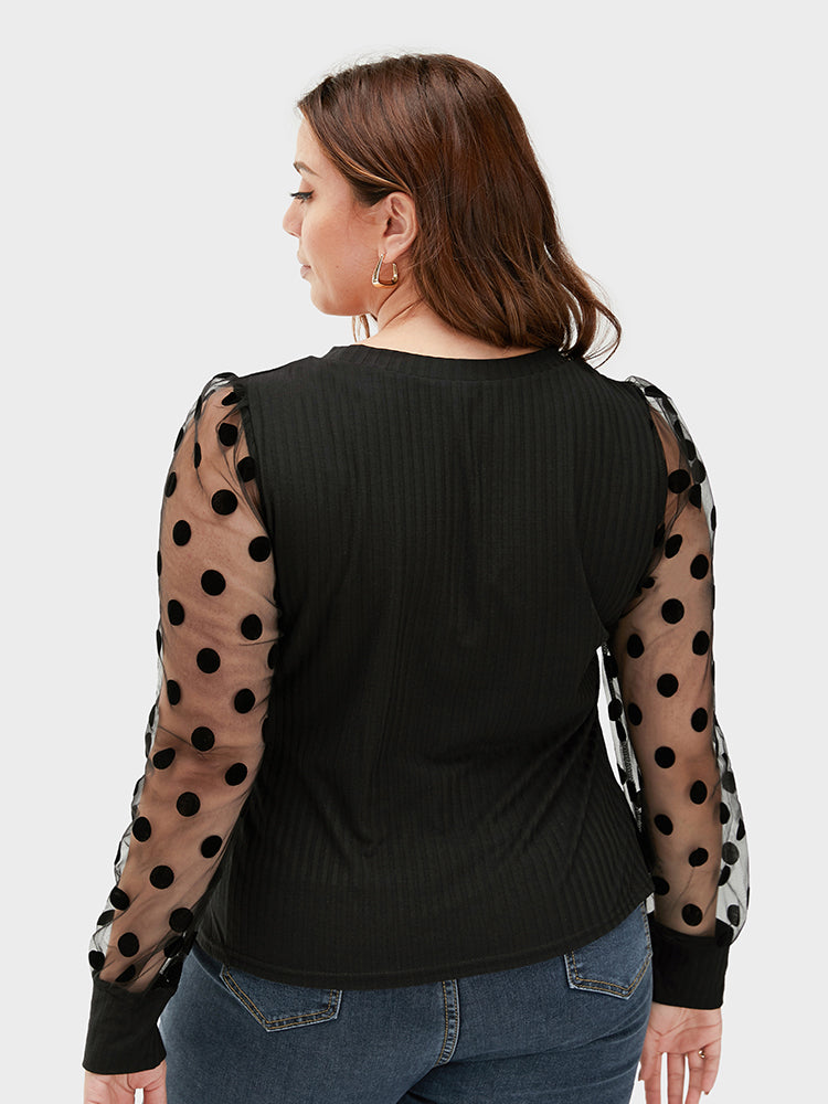 Mesh Polka Dot T-shirt