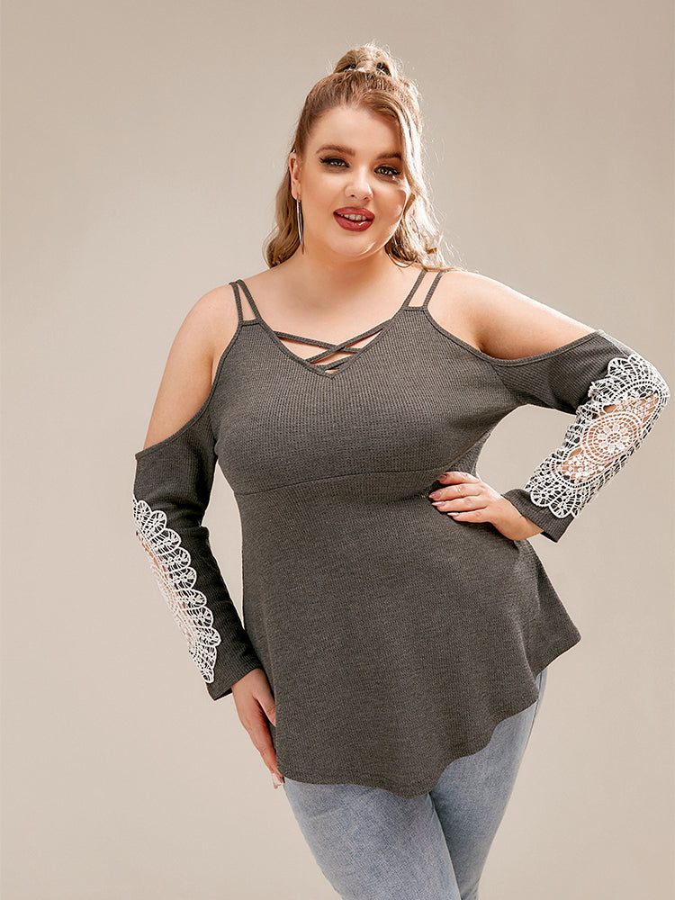 Cut Out Off Shoulder T-Shirt