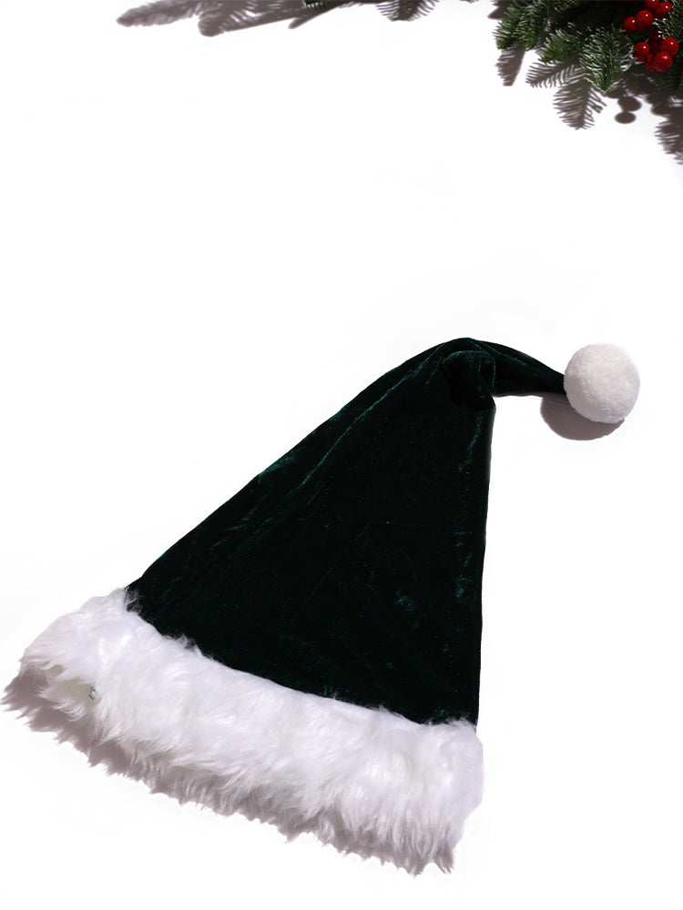 Christmas Velvet Tiered Dress With Hat & Gloves