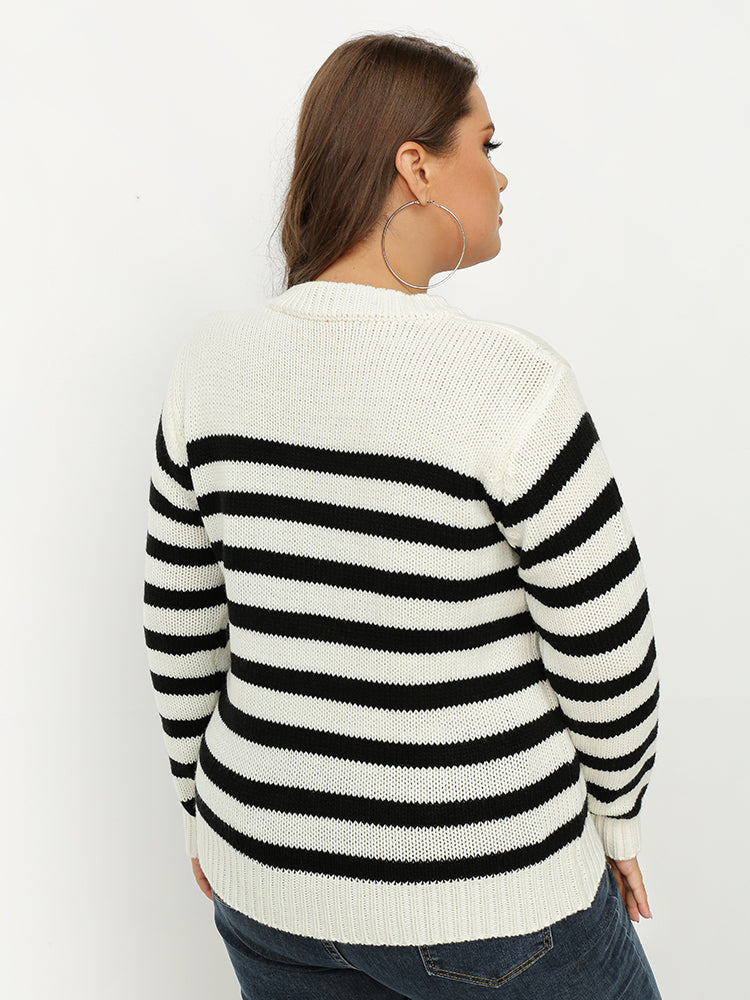 Black And White Striped Sweater