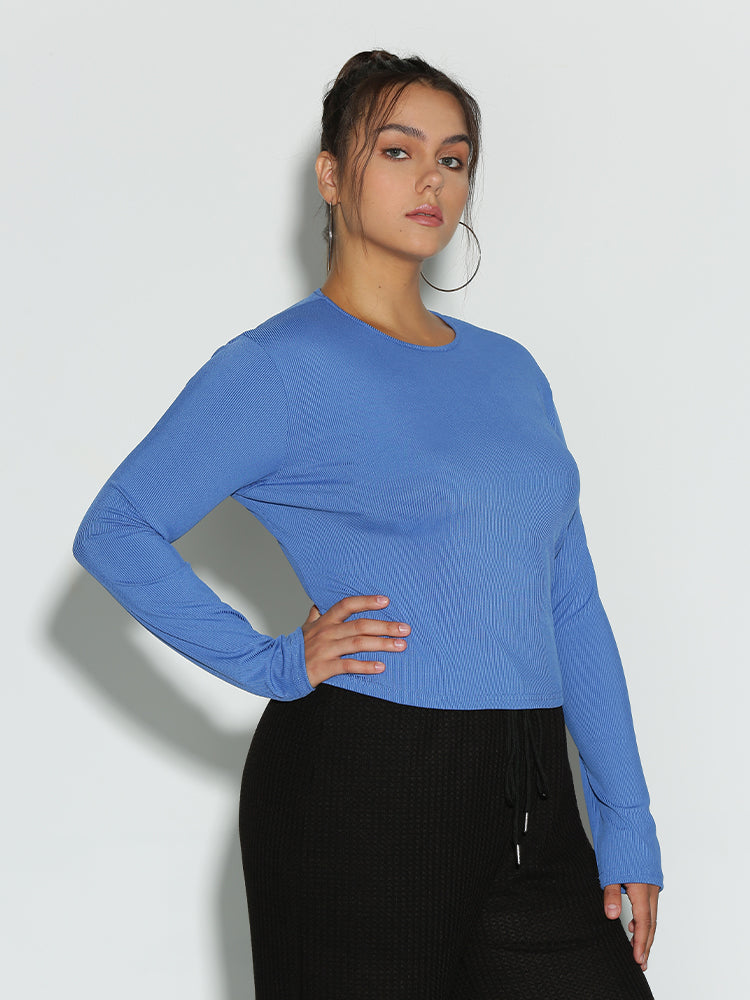 Back Cross Knot Cut Out T-Shirt