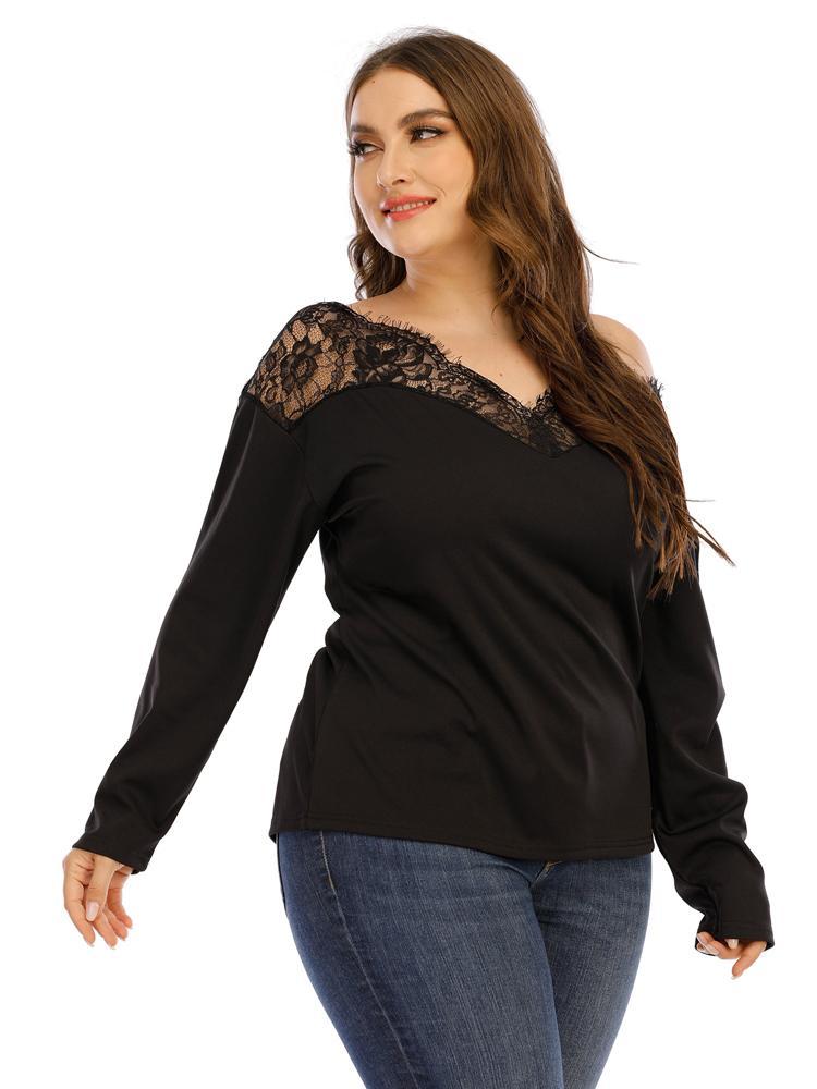 Lace Patchwork Backless Top