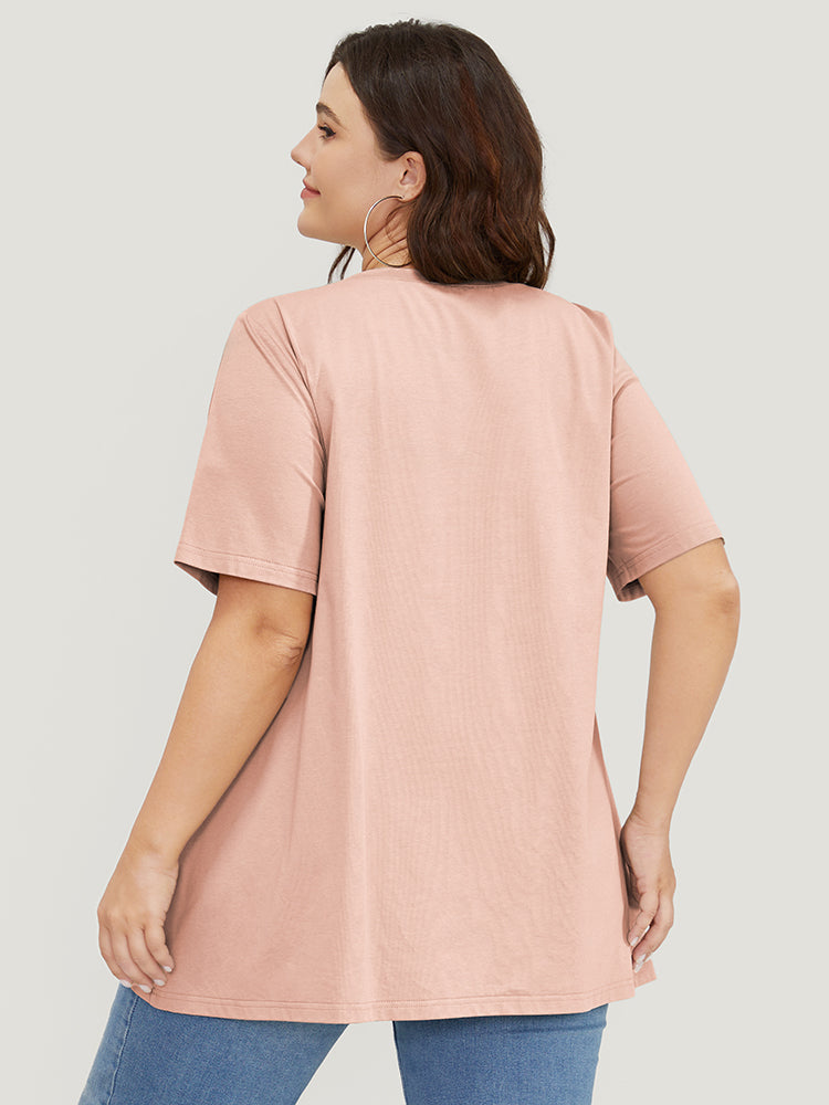 UltraCool Plain Short Sleeve Slightly Stretchy V Neck T-shirt