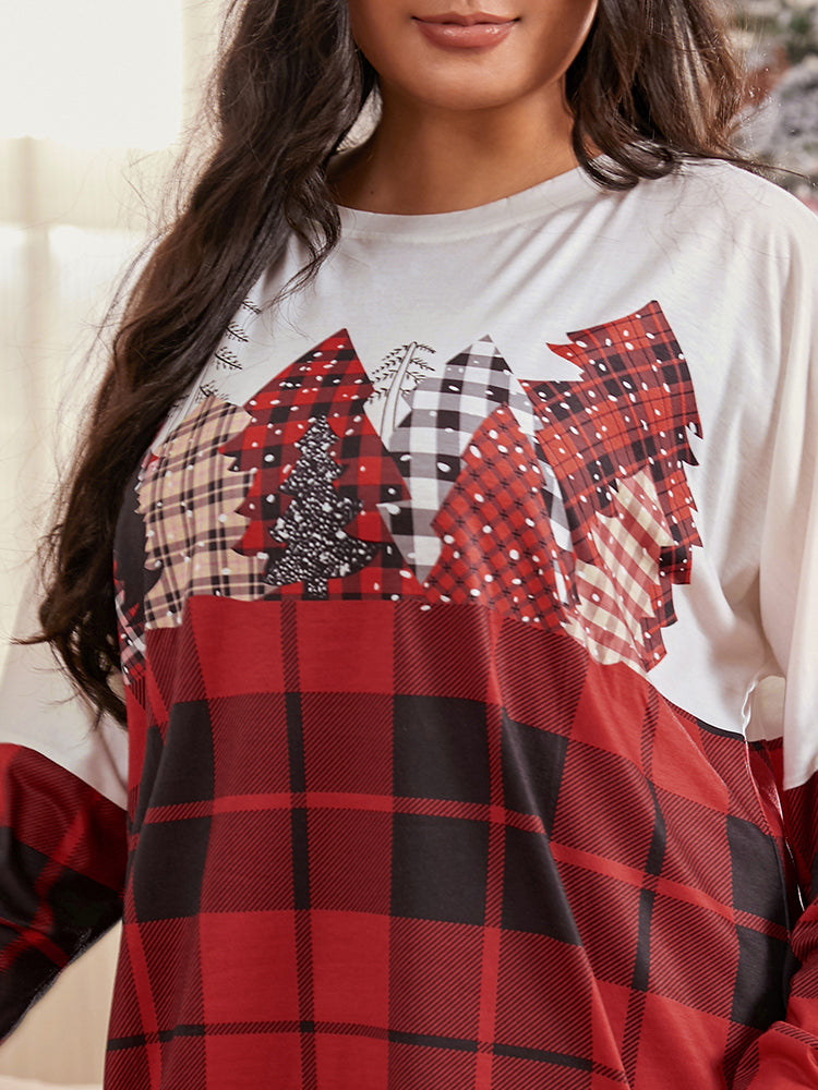 Christmas Tree Print Pocket Dress