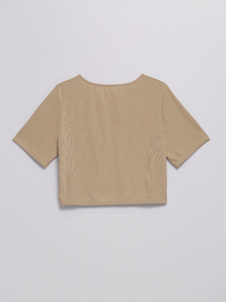 Notch V-Neck T-Shirt