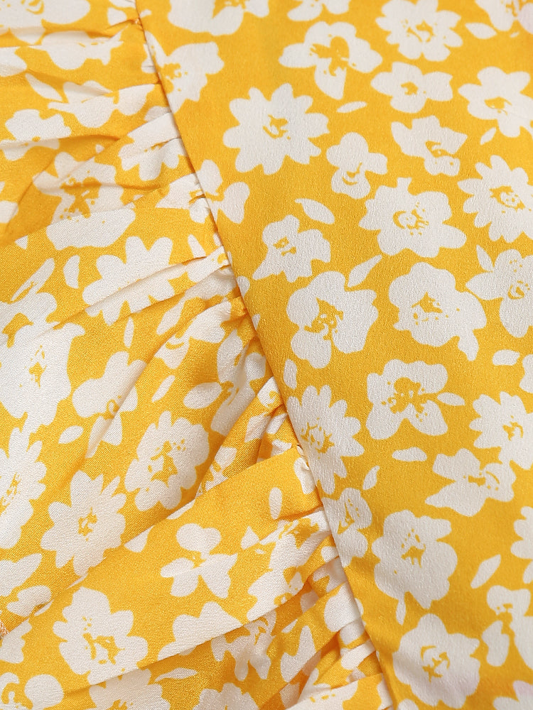 Frill Sleeve Bowknot Blouse