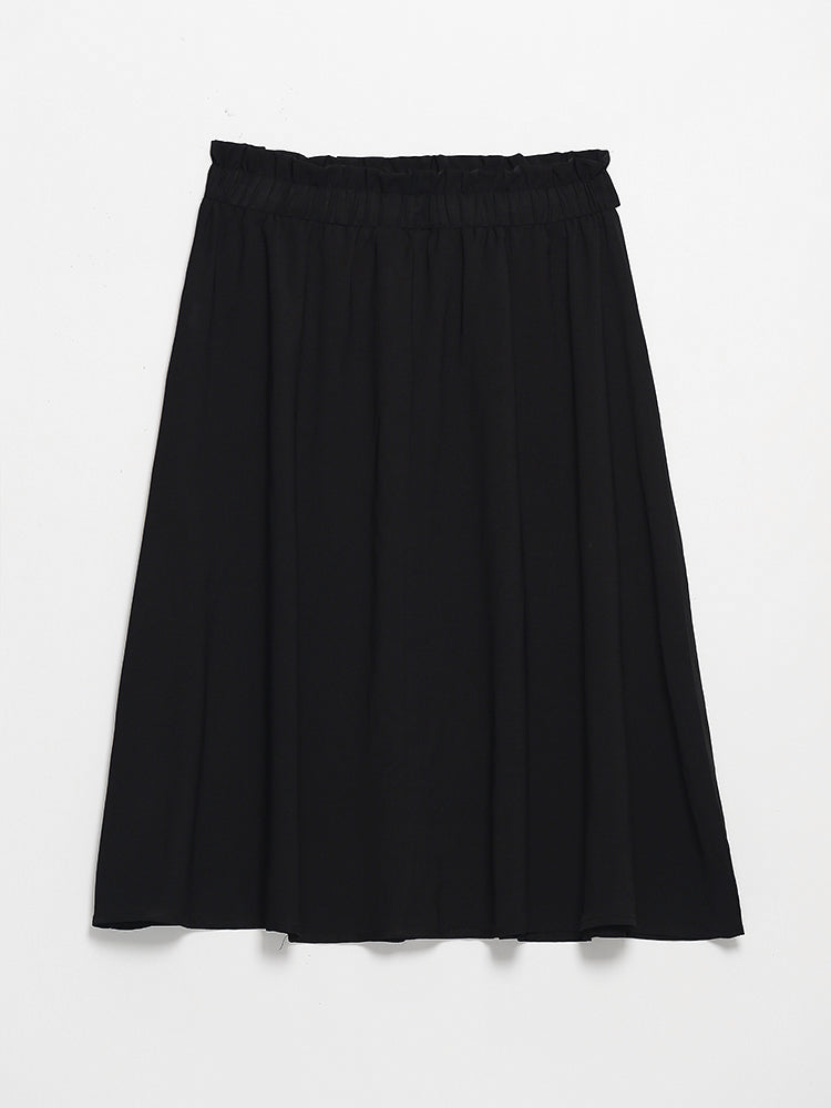 Button Bowknot Skirt