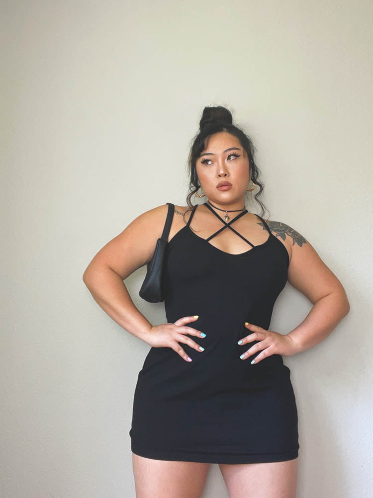 Criss Cross Bodycon Dress