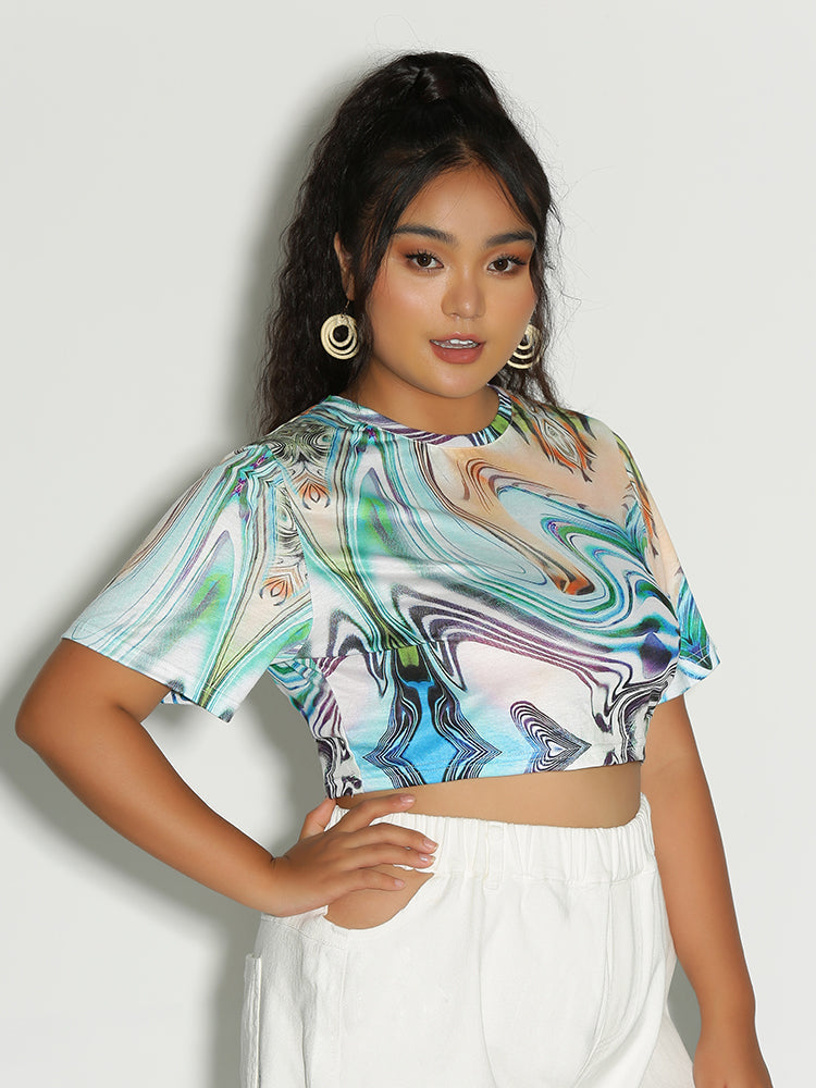 Tie Dye Short Sleeve Top