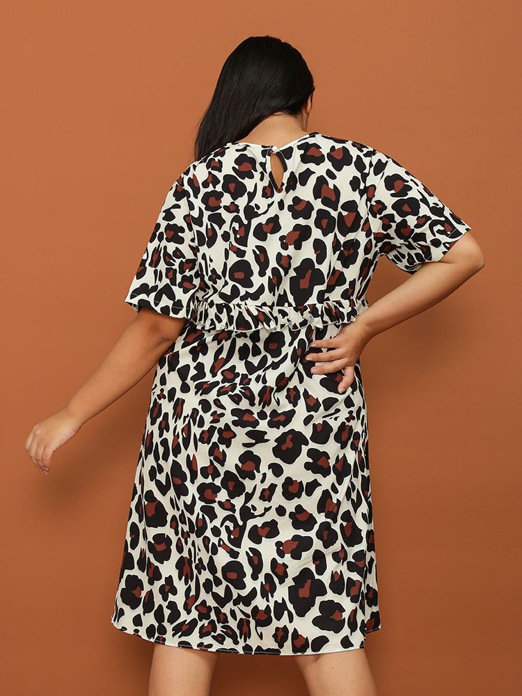 Leopard Print Casual Dress