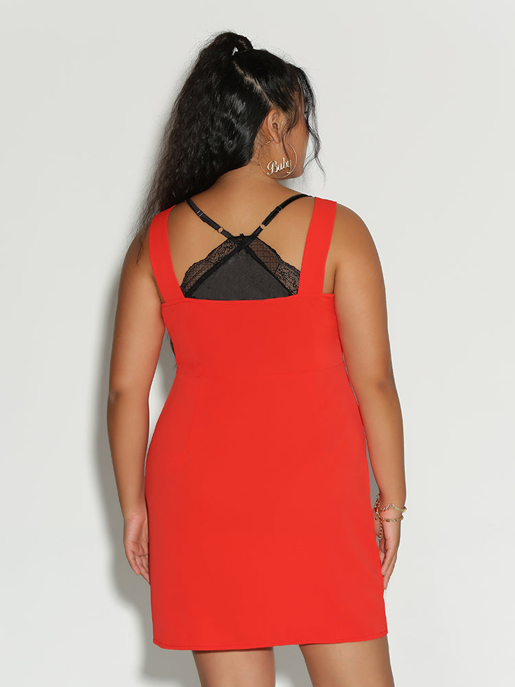 Zipper Front Backless Dress