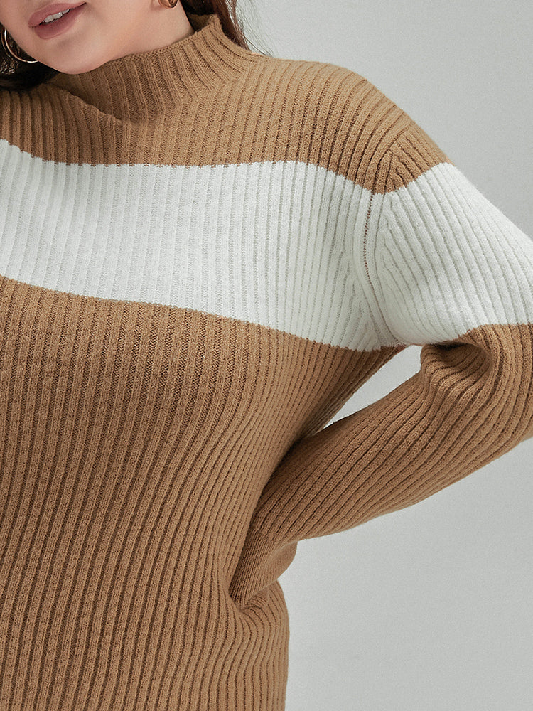 Stripe Contrast Regular Sweater