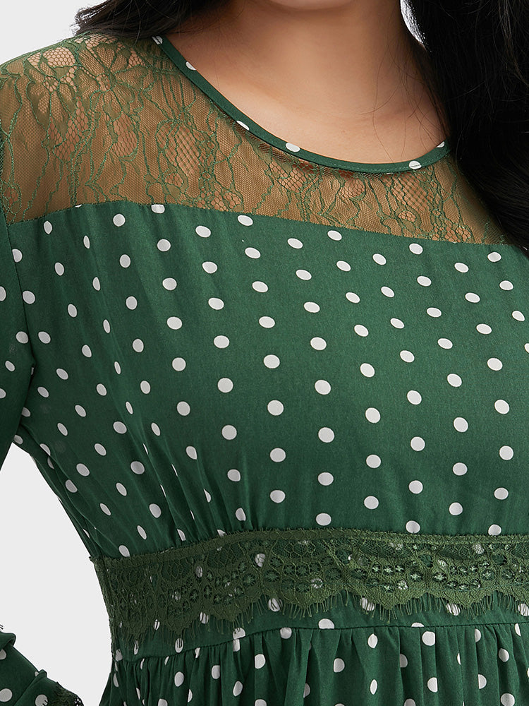 Polka Dot Patchwork Dress