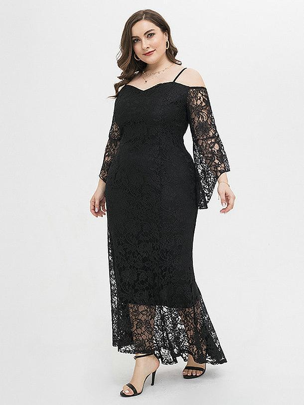 Lace Slim Fit Strapless Dress