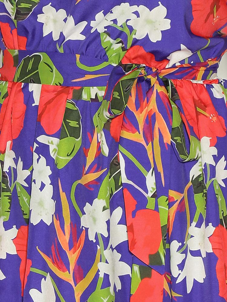 Floral Bow Tie Dress