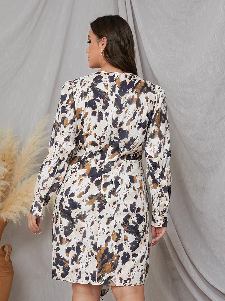 Leopard Printed Front Knot Dress