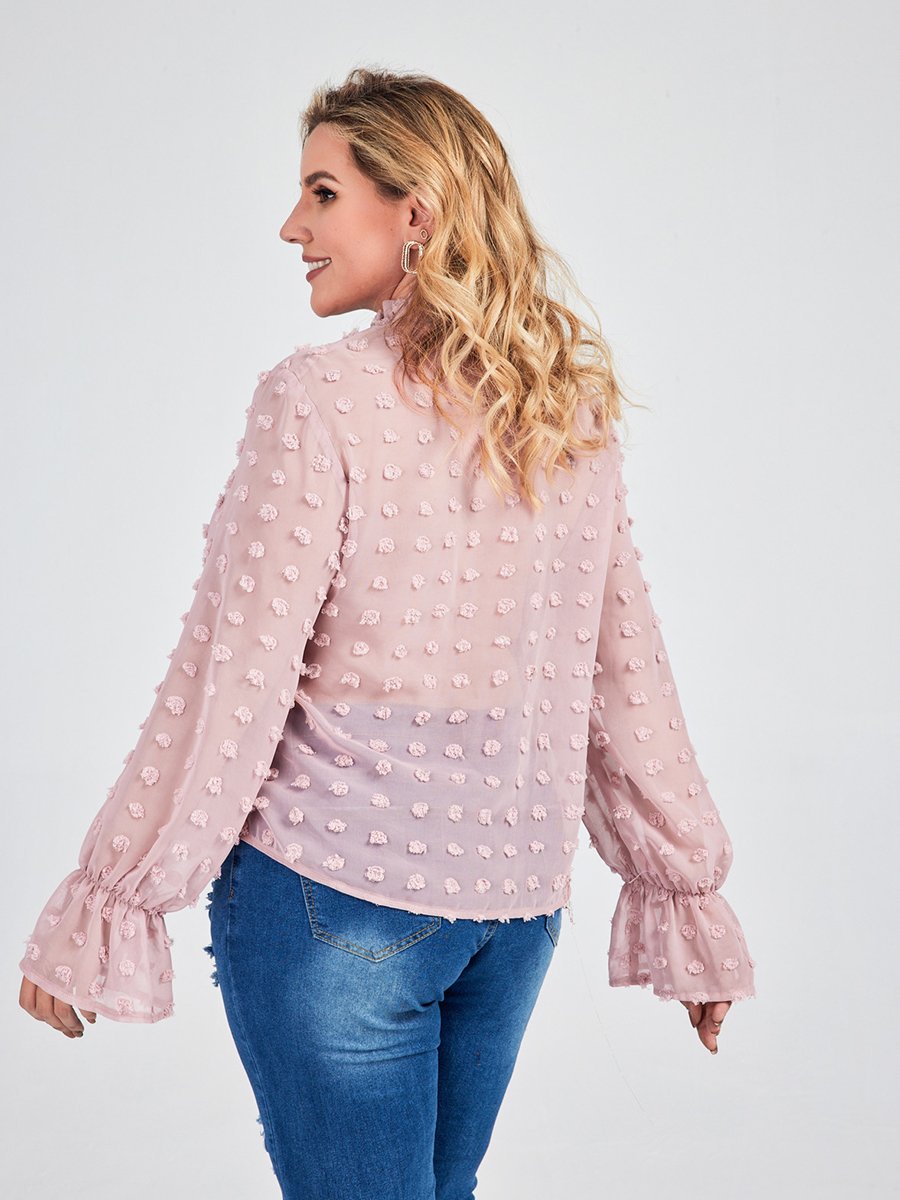 Chiffon Lantern Sleeve Blouse