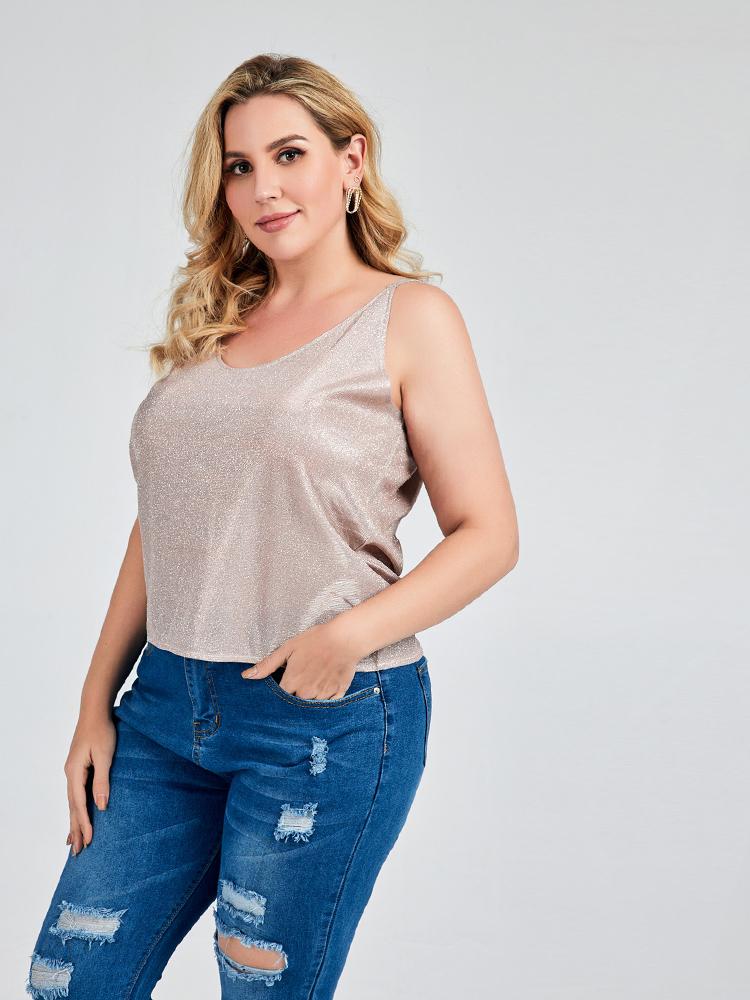 Round-neck Solid Color Camis