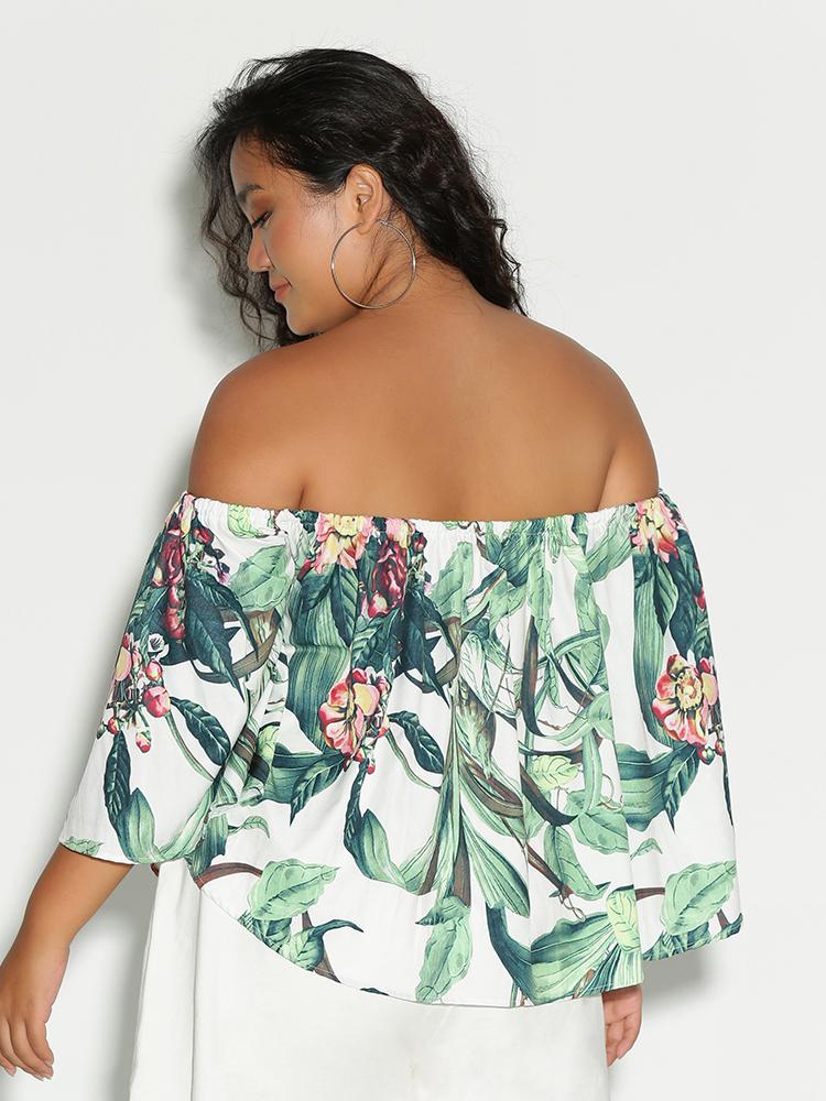 Leaf Off Shoulder Top