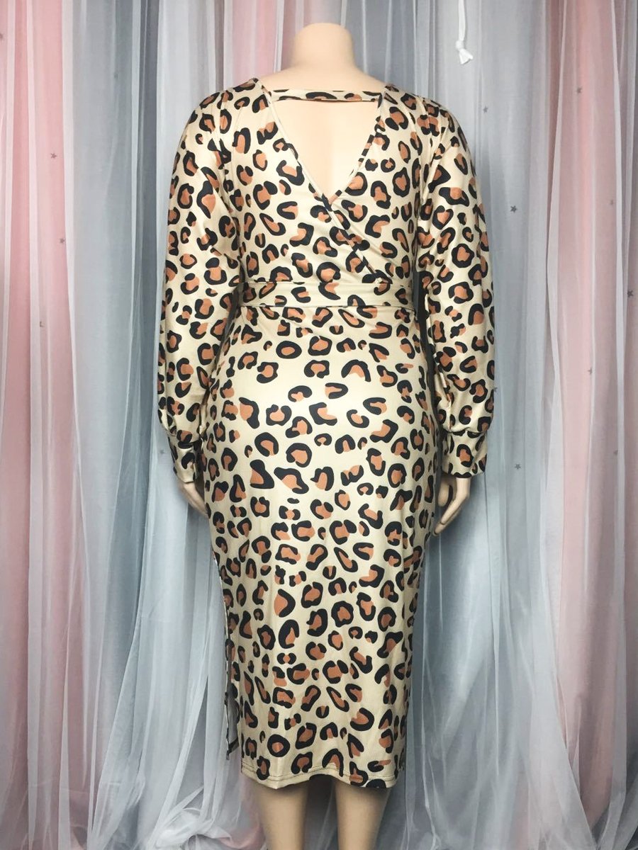 Leopard Sexy Knotted Dresses