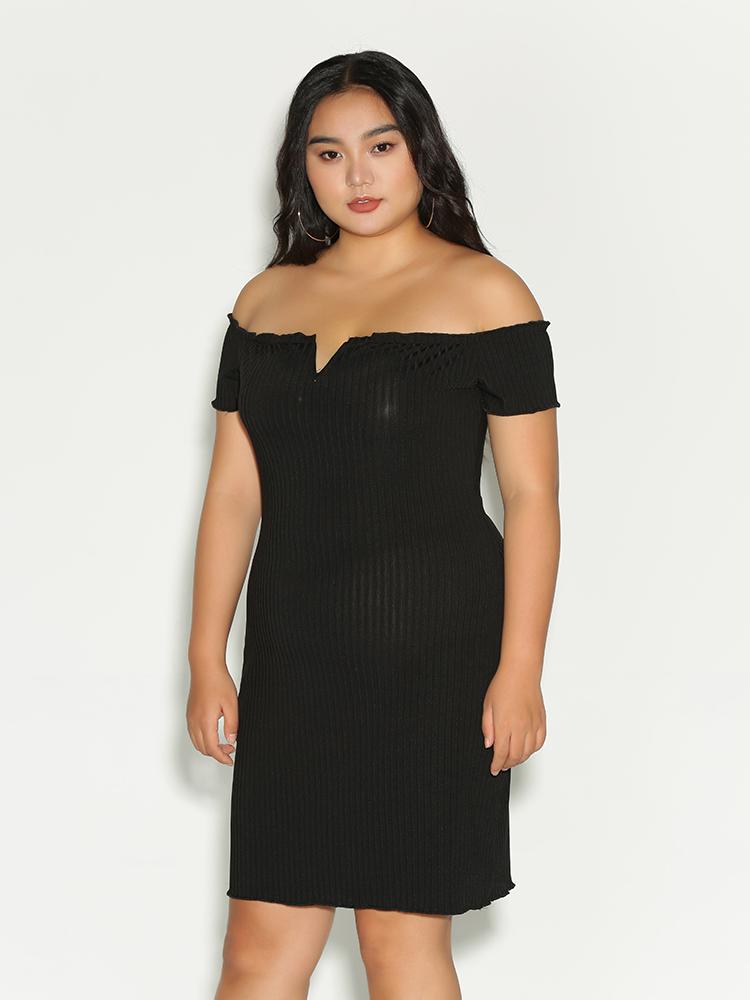 Off Shoulder Wave Dress