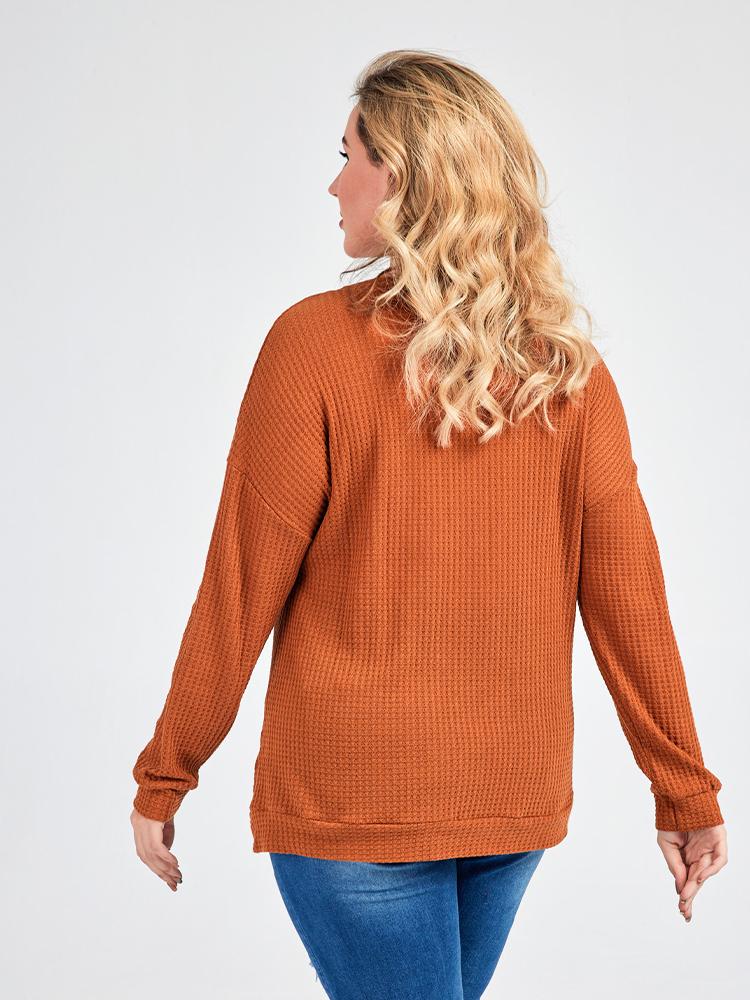 Waffle Solid Color T-shirts