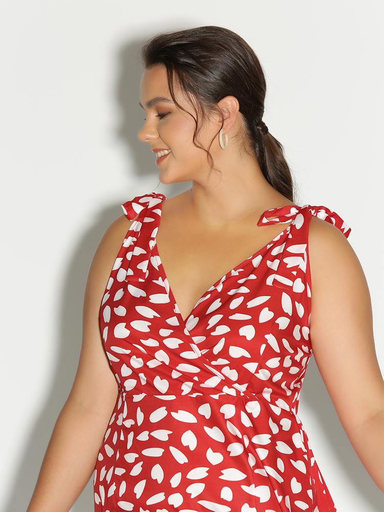 Ditsy Knot Shoulder Dress