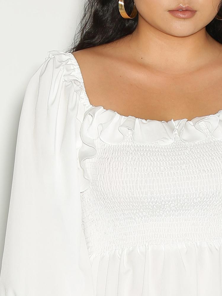 Ruffle Frill Trim Dress