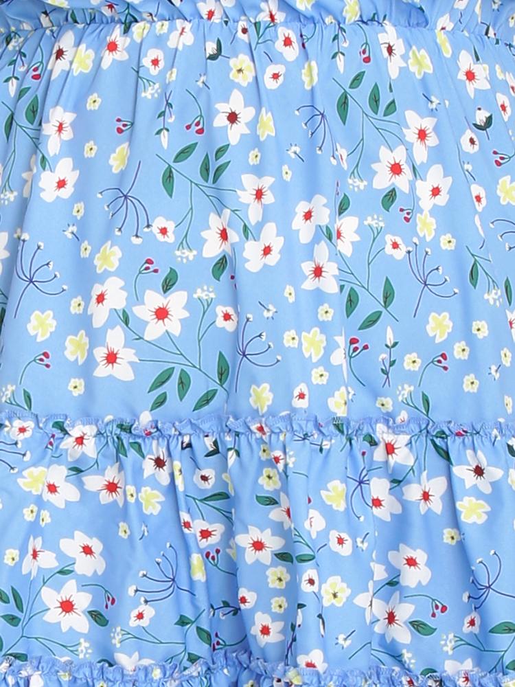 Flutter Sleeve Ditsy Dress