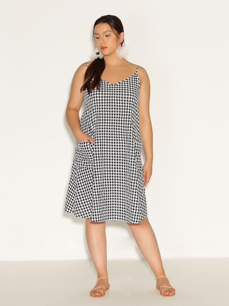 Tartan Backless Cami Dress