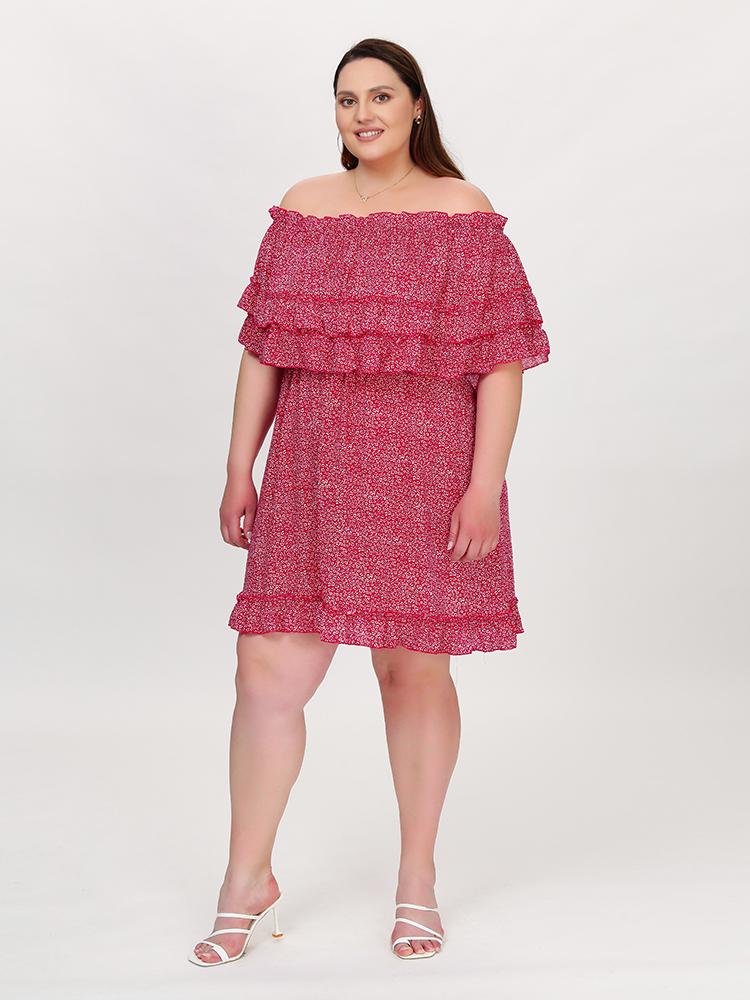 Bardot Frill Trim Dress
