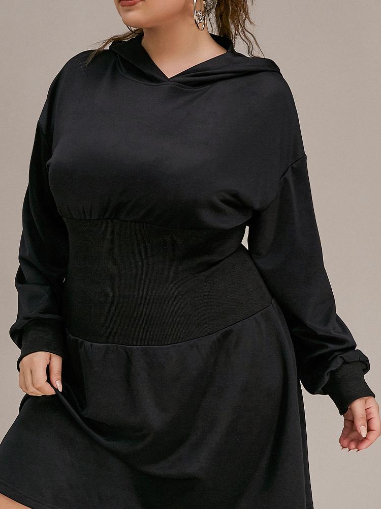 Hooded Long Sleeve Sweatshirt Dress