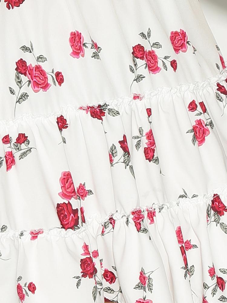 Ditsy Surplice Neck Dress