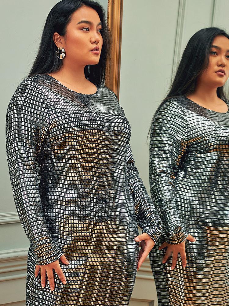 Open Back Sequin Dress