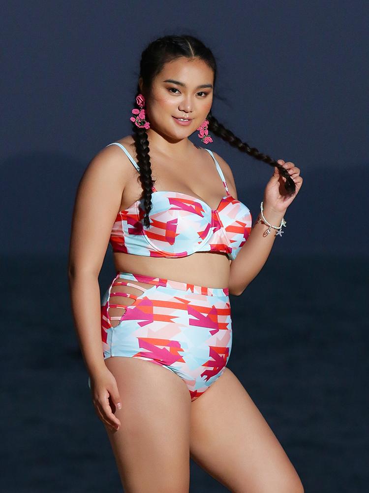 Geometry High Waist Swimsuit