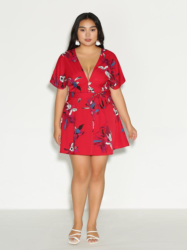 Floral Bow Tie Dress