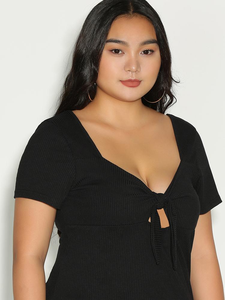 Bow Tie Backless T-Shirt