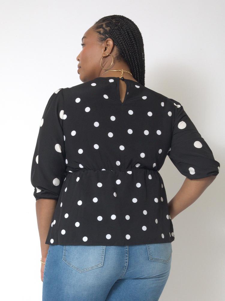 Polka Dot Key Hole Top