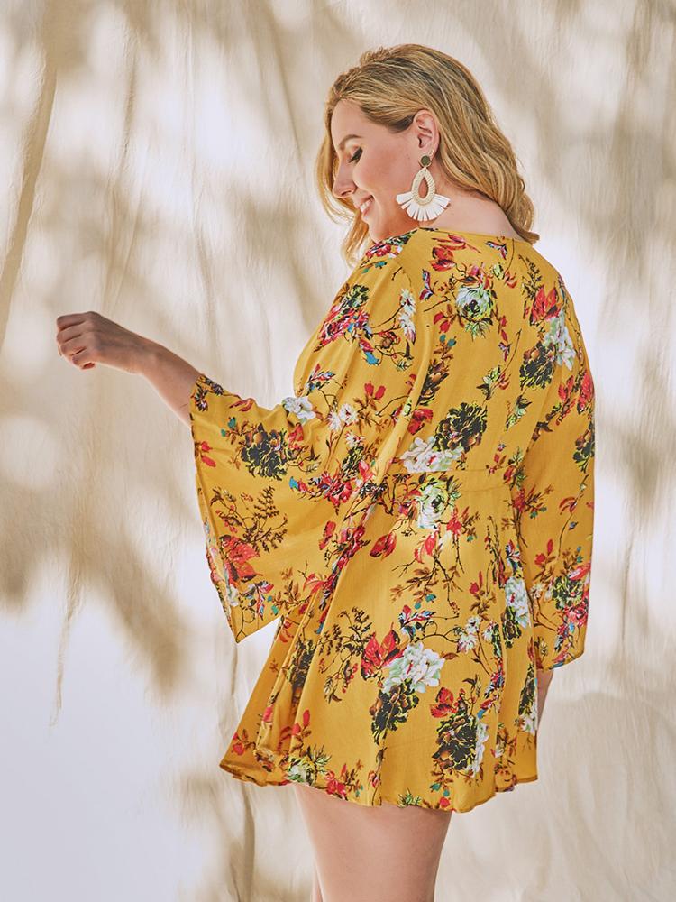 Floral Printed Flared Dress