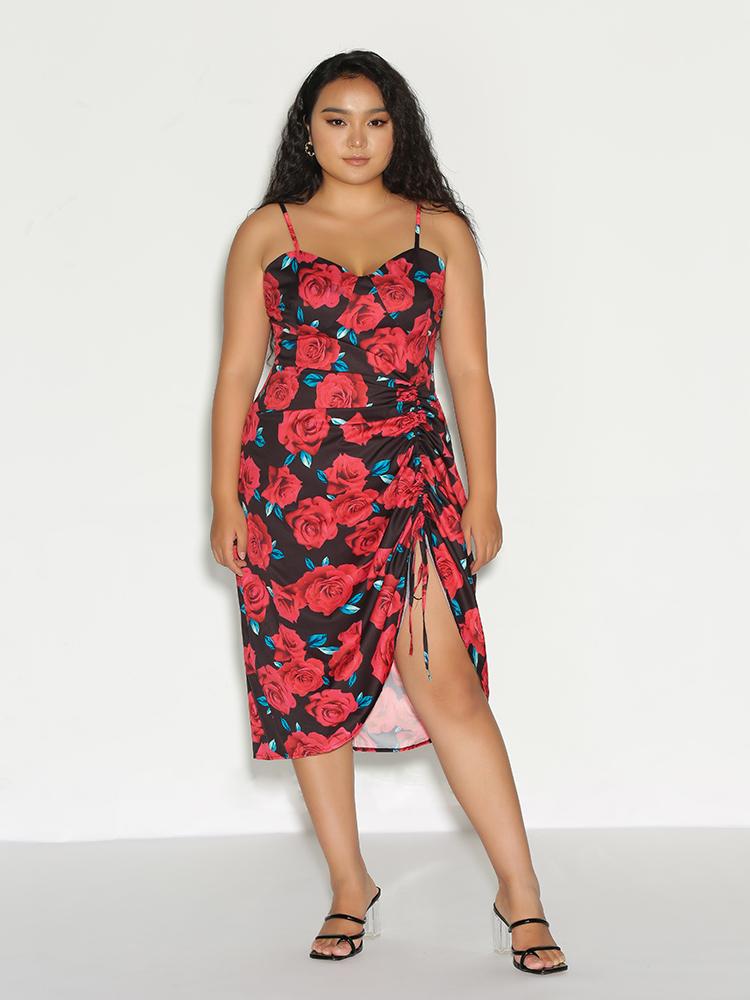 Ditsy Floral Ruched Dress
