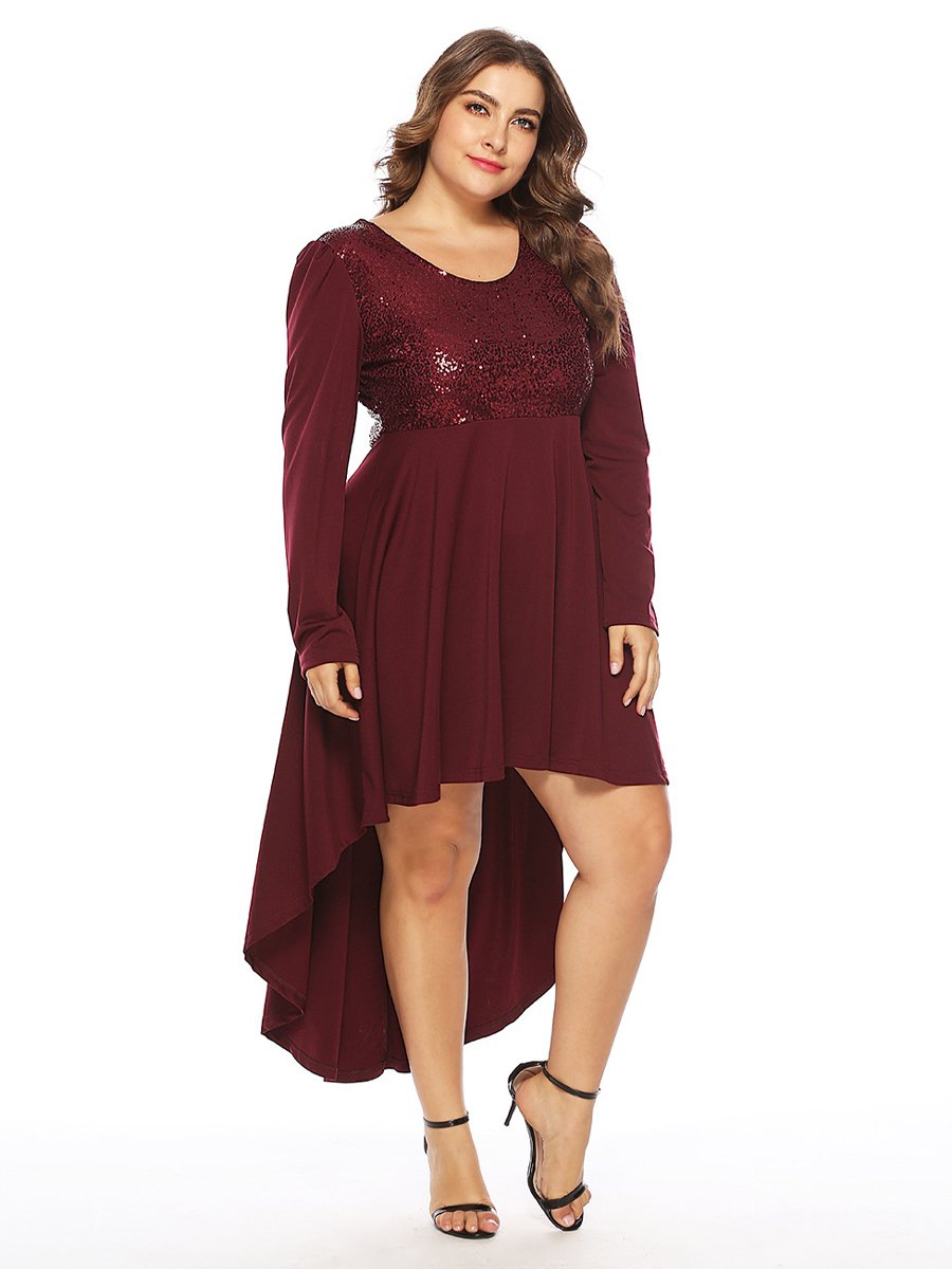 Round Sequins Patchwork Dresses